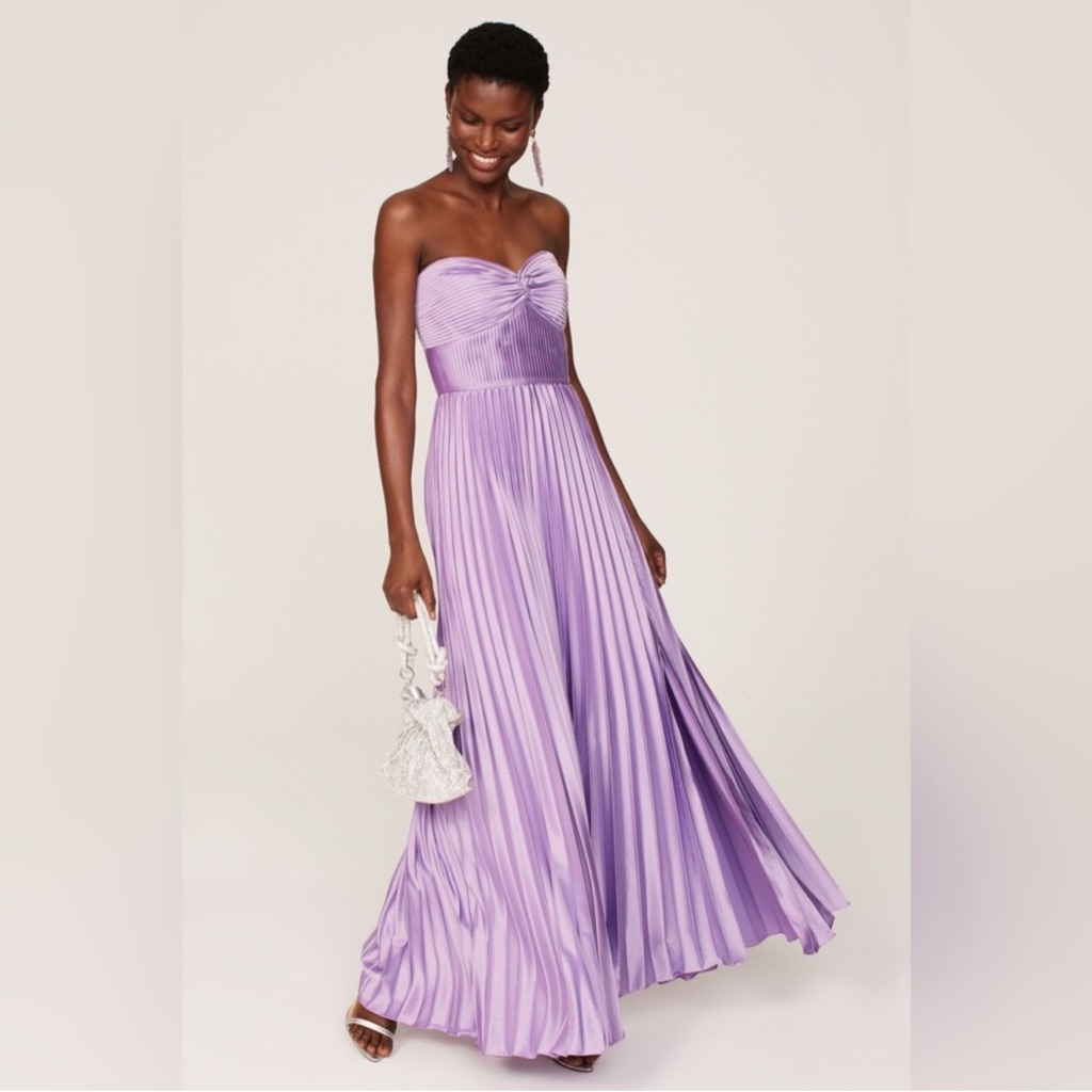 Amur Stef Pleated Gown - Lilac Petal
